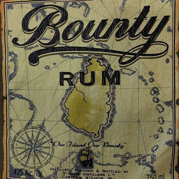 Vintage, Bounty Rum St. Lucia, XL, Sailors Dream Tshirt - Picture 1 of 10